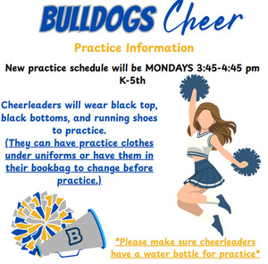 Revised Bulldog Cheerleader Information ⁉️ Join our Cheer Club ♂️